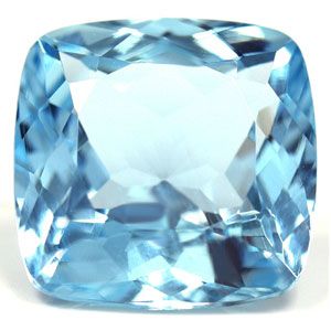 Akwamaryn 7,14 ct, niebieski, szlif cushion