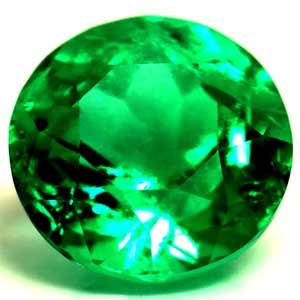 Szmaragd 1,48 ct, zielony, szlif okrągły