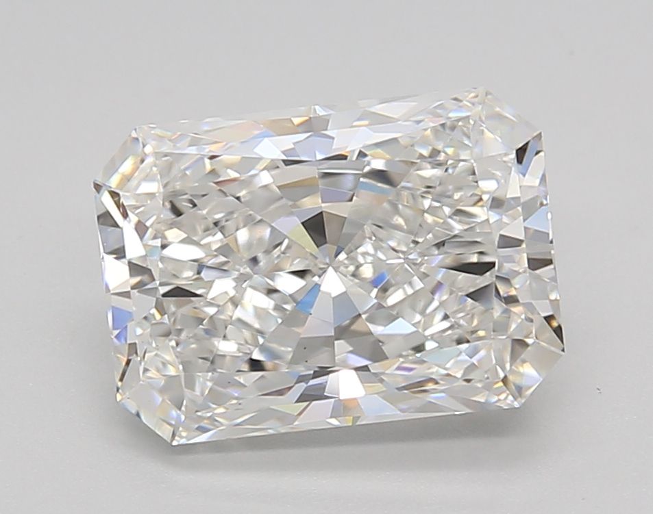 3-carat radiant diamond with F color, null cut, and VS1 clarity.