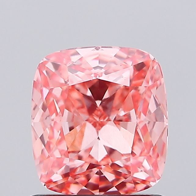 1.02 CT Fancy Vivid Pink CUSHION MODIFIED