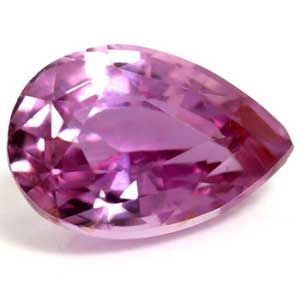 Szafir 1,02 ct, różowy, szlif gruszka