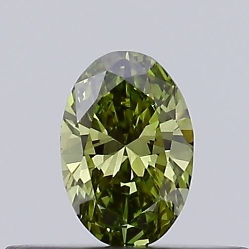 0.19 CT Fancy Vivid Green OVAL