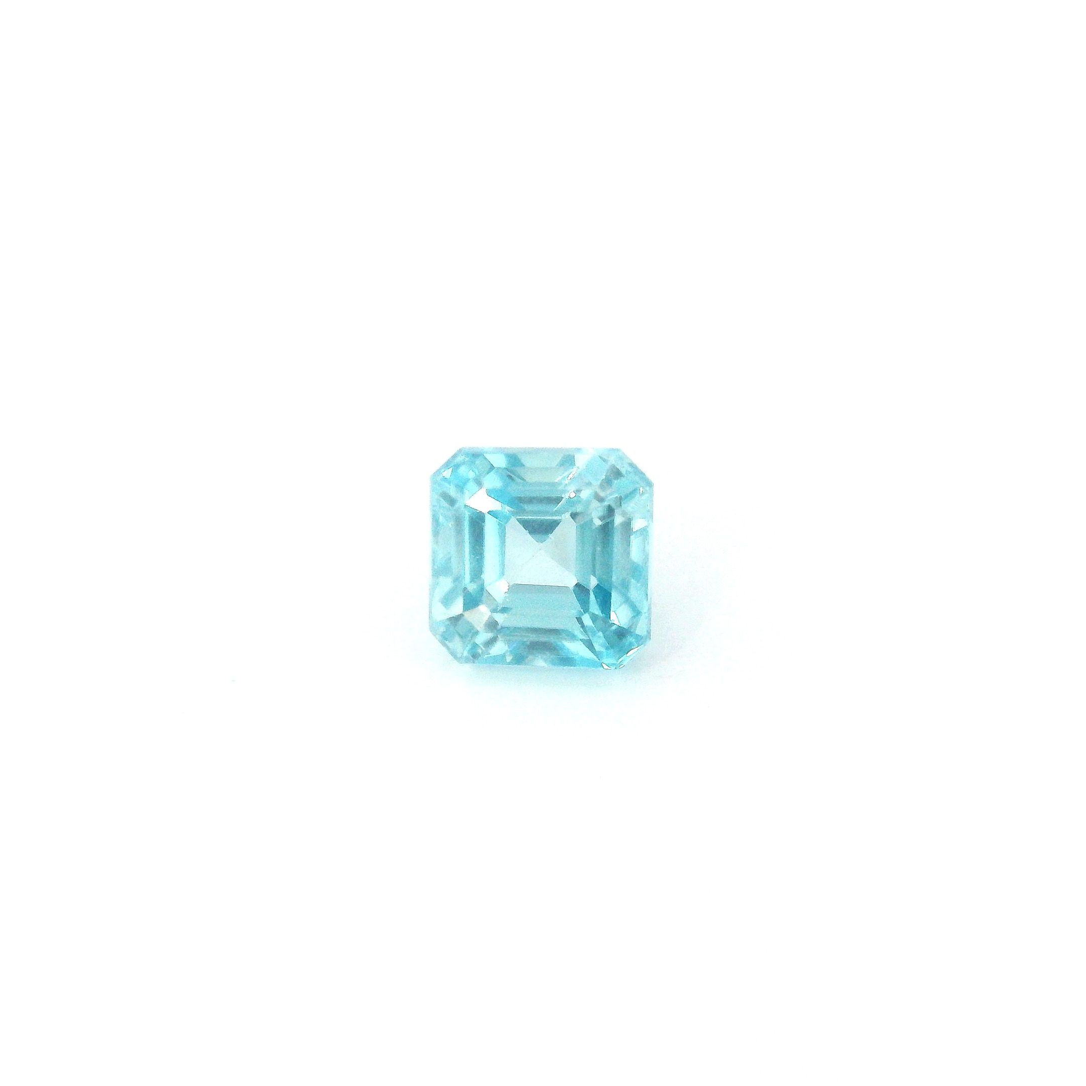 Cyrkon 1,60 ct, niebieski, szlif ośmiokątny