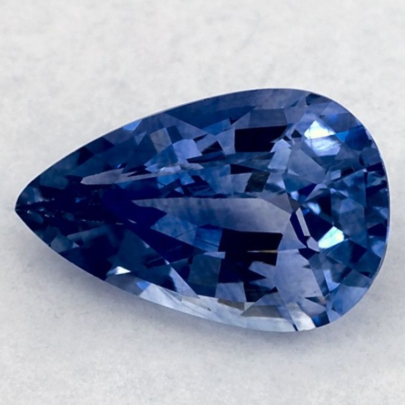 Szafir 1,37 ct, niebieski, szlif gruszka