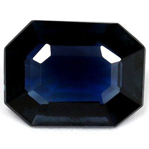 Szafir 1,48 ct, morski, szlif szmaragdowy