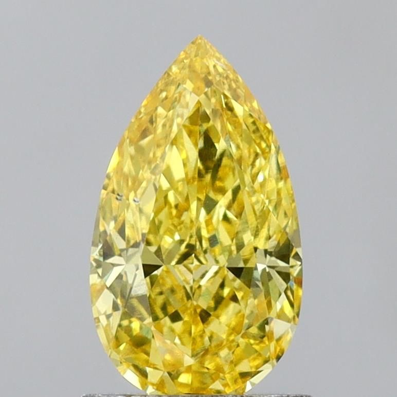 1.12 CT Fancy Vivid Yellow PEAR