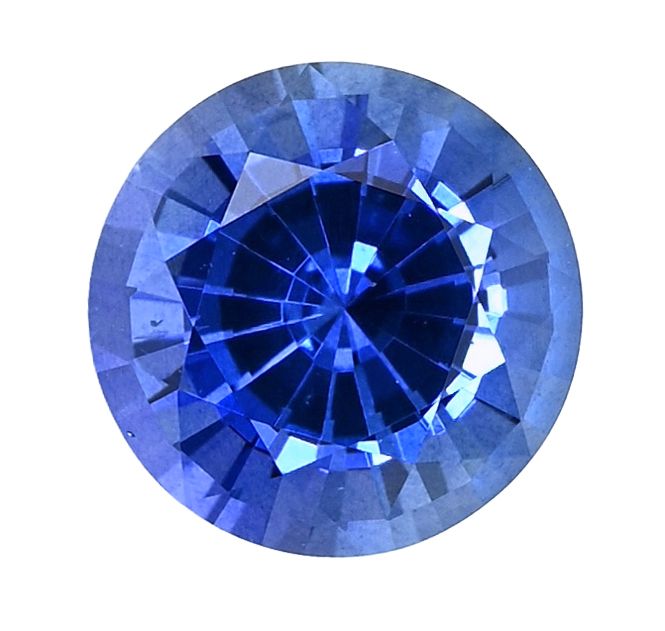 Szafir 1,55 ct, niebieski, szlif okrągły