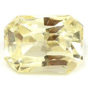 Szafir 1,03 ct, żółty, szlif szmaragdowy