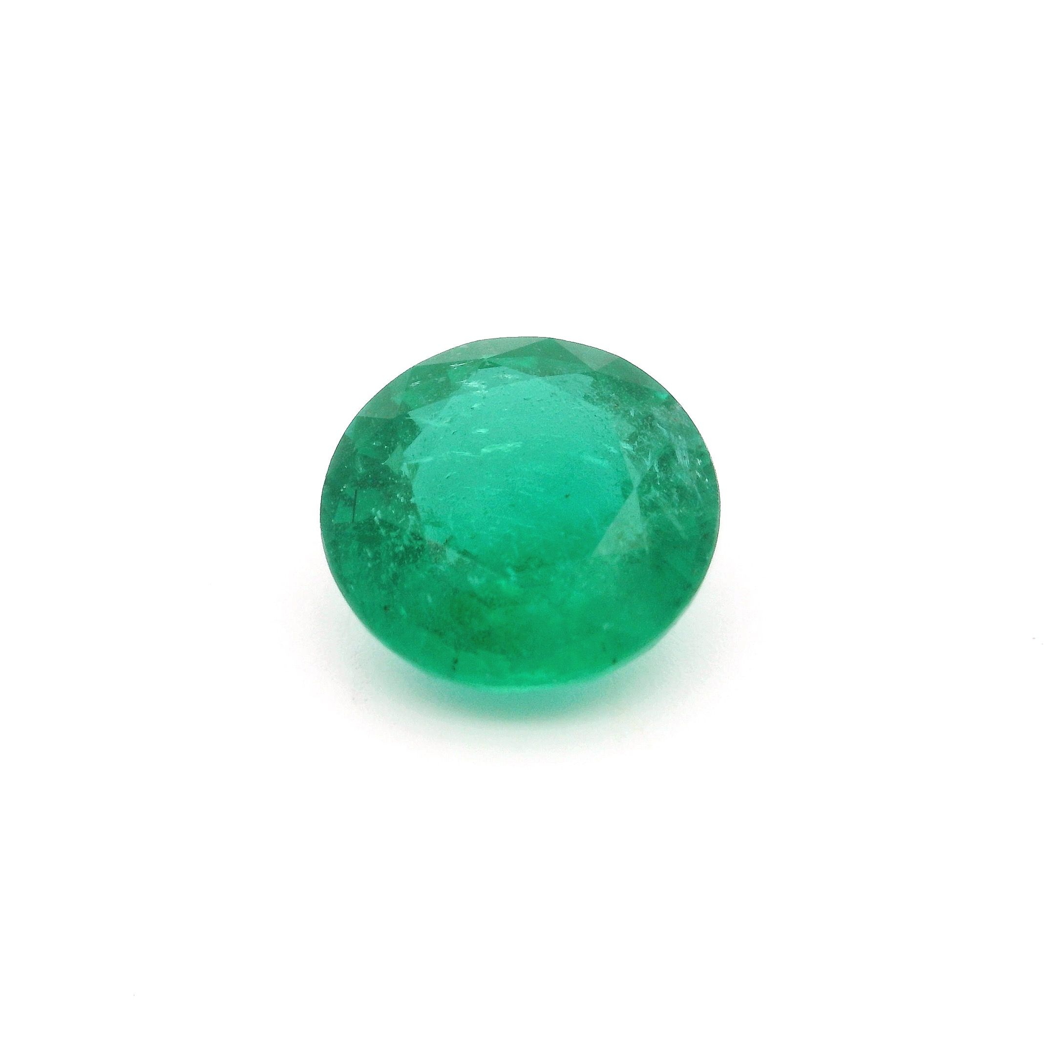Szmaragd 2,83 ct, zielony, szlif okrągły
