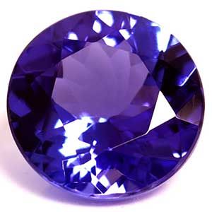 Tanzanit 1,61 ct, niebieski, szlif okrągły