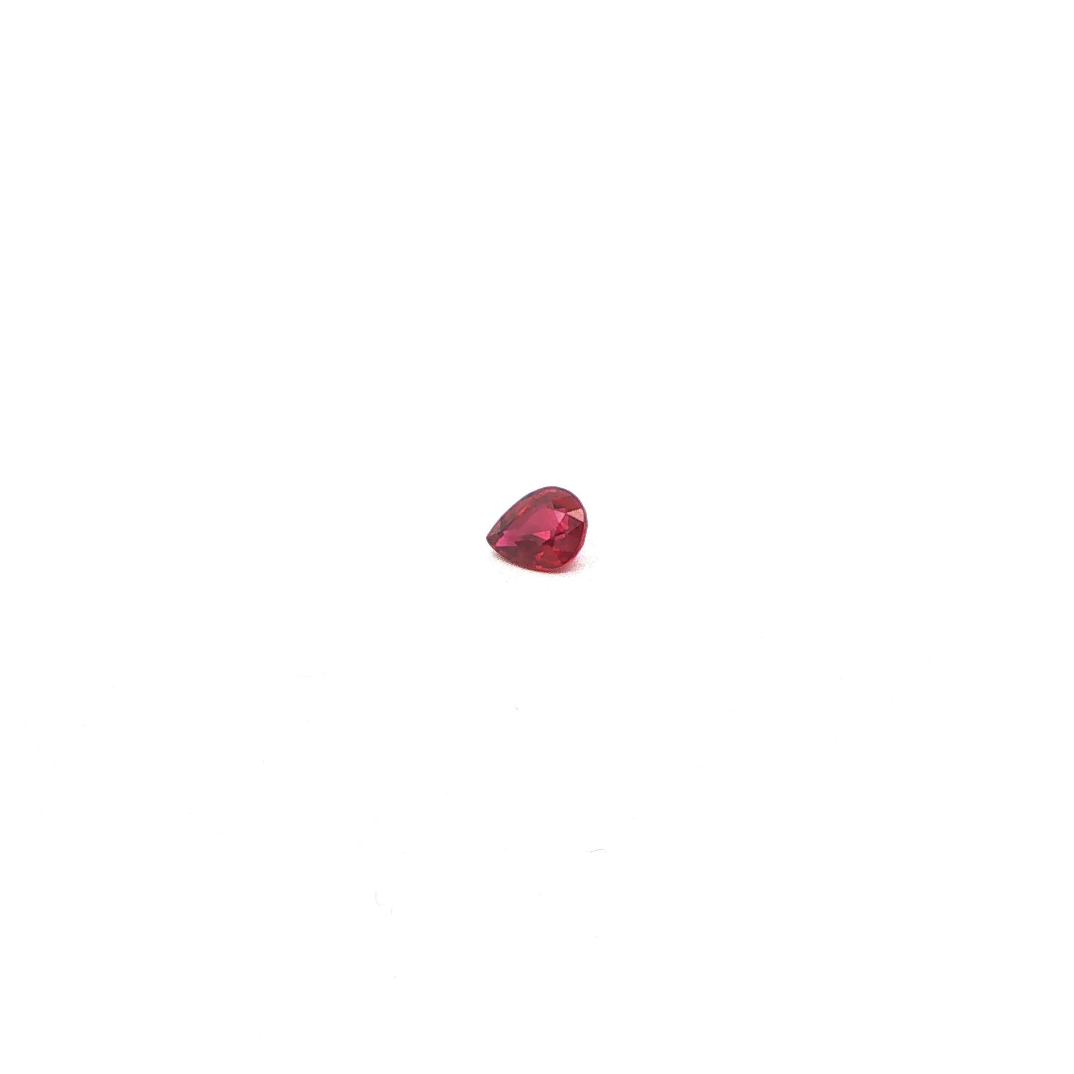0.42 ct Pear ruby