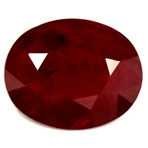 Rubin 2,19 ct, czerwony, szlif owalny