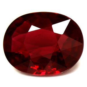 Rubin 2,22 ct, czerwony, szlif owalny