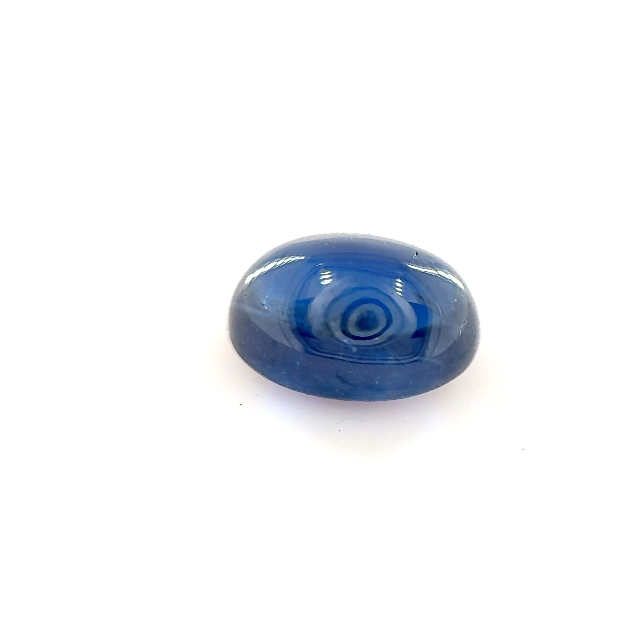 Szafir 1,66 ct, niebieski, kaboszon