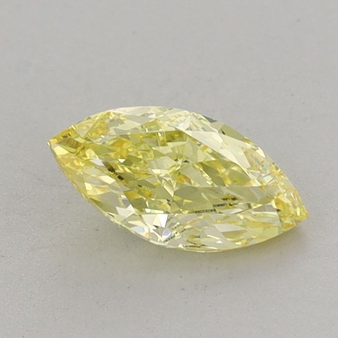 0.59 CT Fancy Vivid Yellow MARQUISE