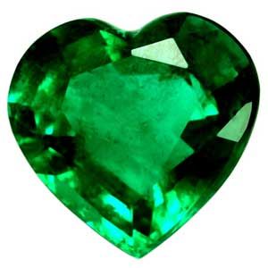 Szmaragd 1,55 ct, zielony, szlif serce