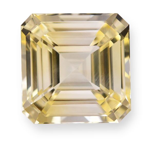 Szafir 5,65 ct, żółty, szlif szmaragdowy