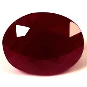 Rubin 4,51 ct, czerwony, szlif owalny