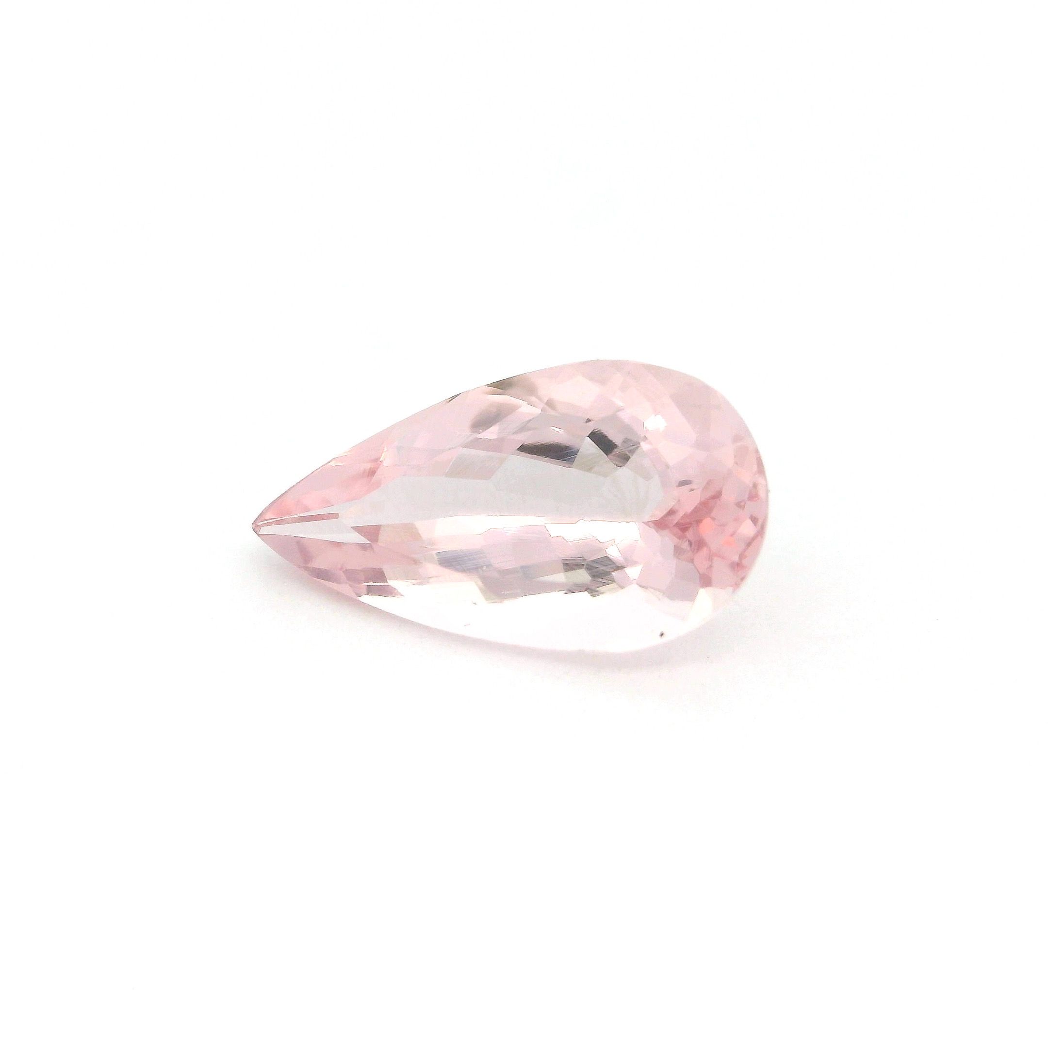 Morganit 2,26 ct, różowy, szlif gruszka