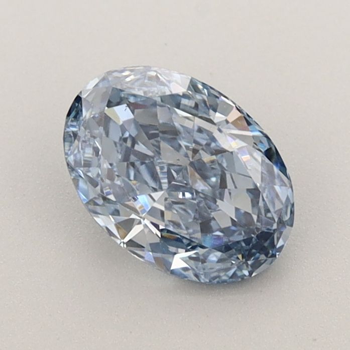 0.83 CT Fancy Vivid Blue OVAL