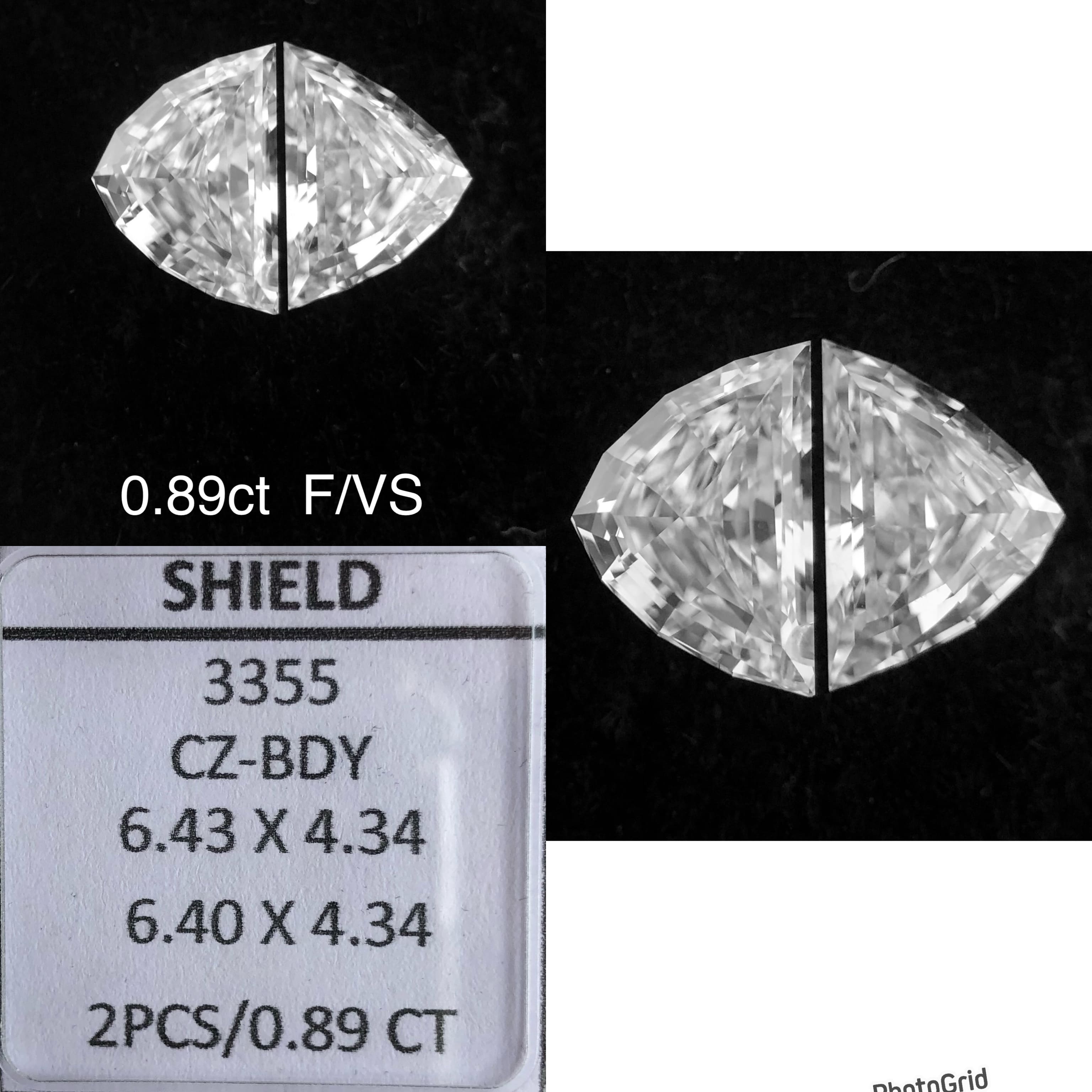 Prírodný diamant štít, VS1,...