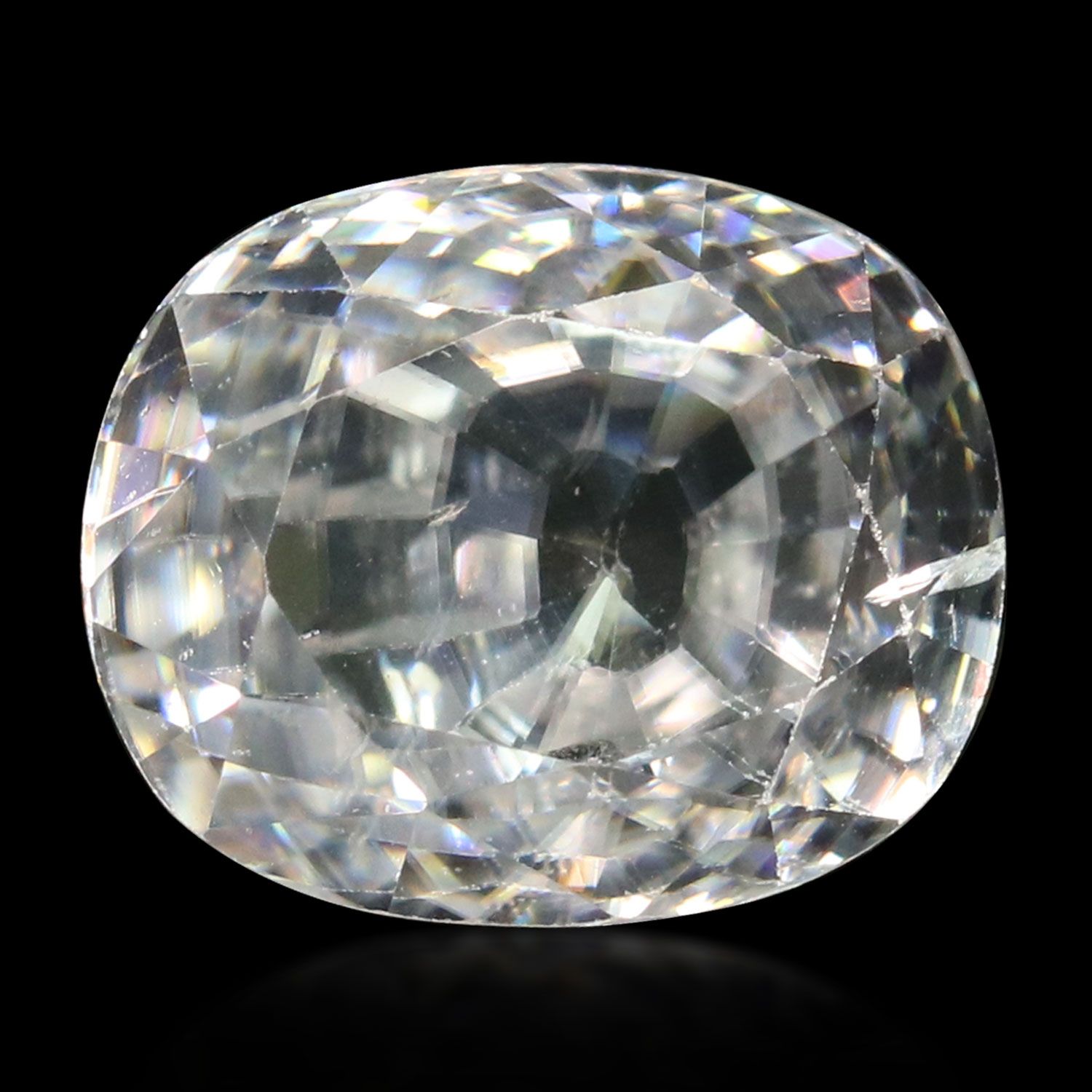 ZIRCON FACETED 6.52ct WHITE MI CAMBODIA NONE