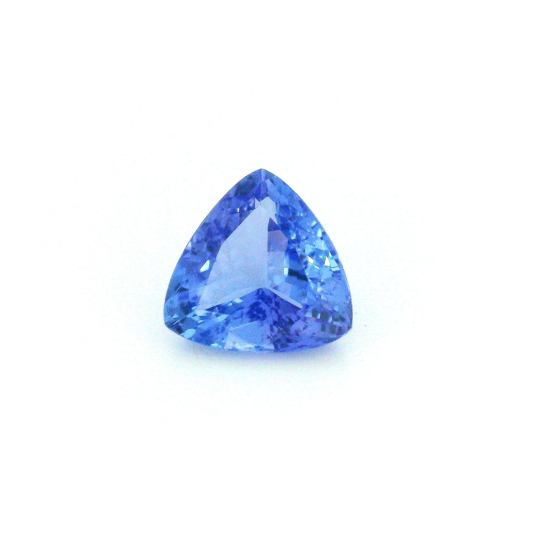 Tanzanit 1,85 ct, niebieski, szlif trójkątny