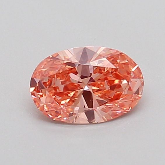 0.47 CT Fancy Intense Orangey Pink OVAL