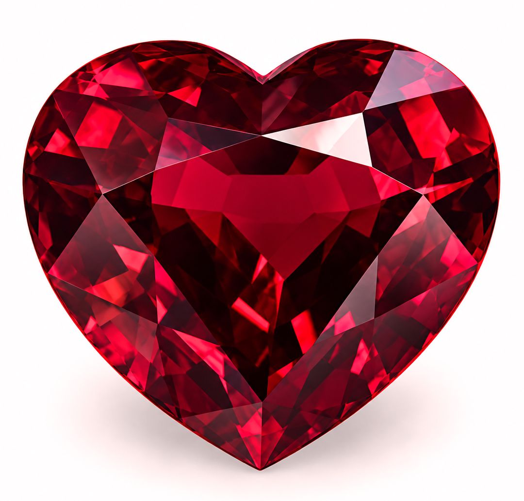 Rubin 5,17 ct, czerwony, szlif serce