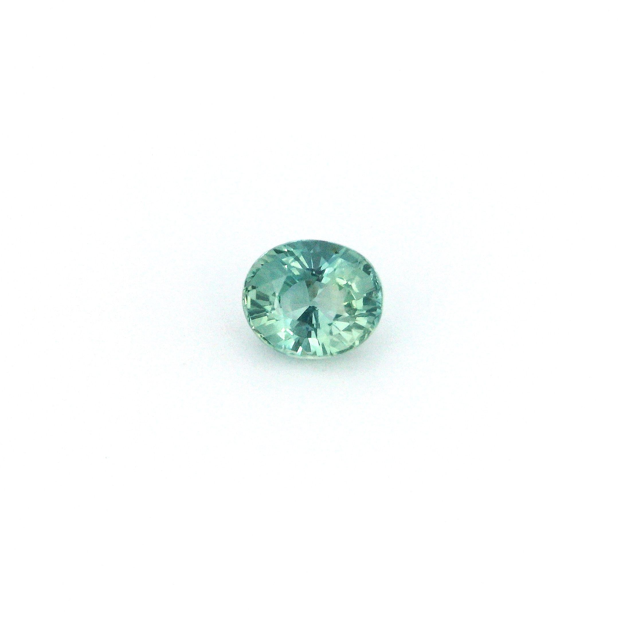 Szafir 1,03 ct, zielony, szlif owalny