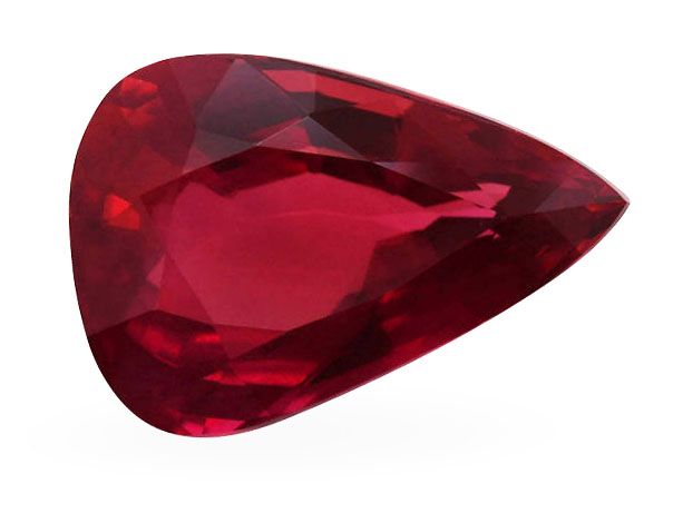 4.1 ct Pear ruby
