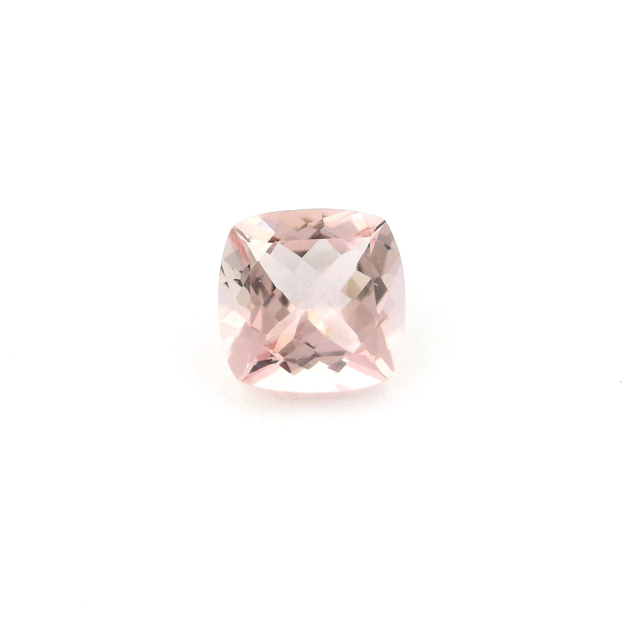 Morganit 1,95 ct, różowy, szlif cushion