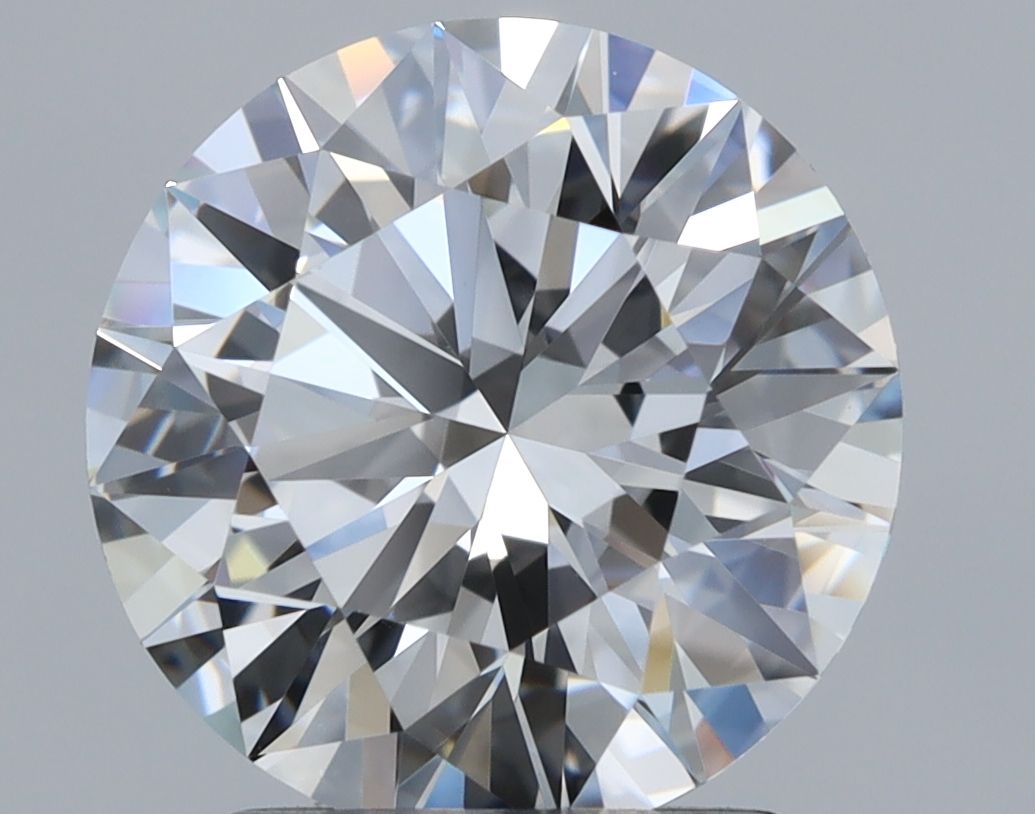 ROUND 2.37 Ct  E VVS2 EX EX NON