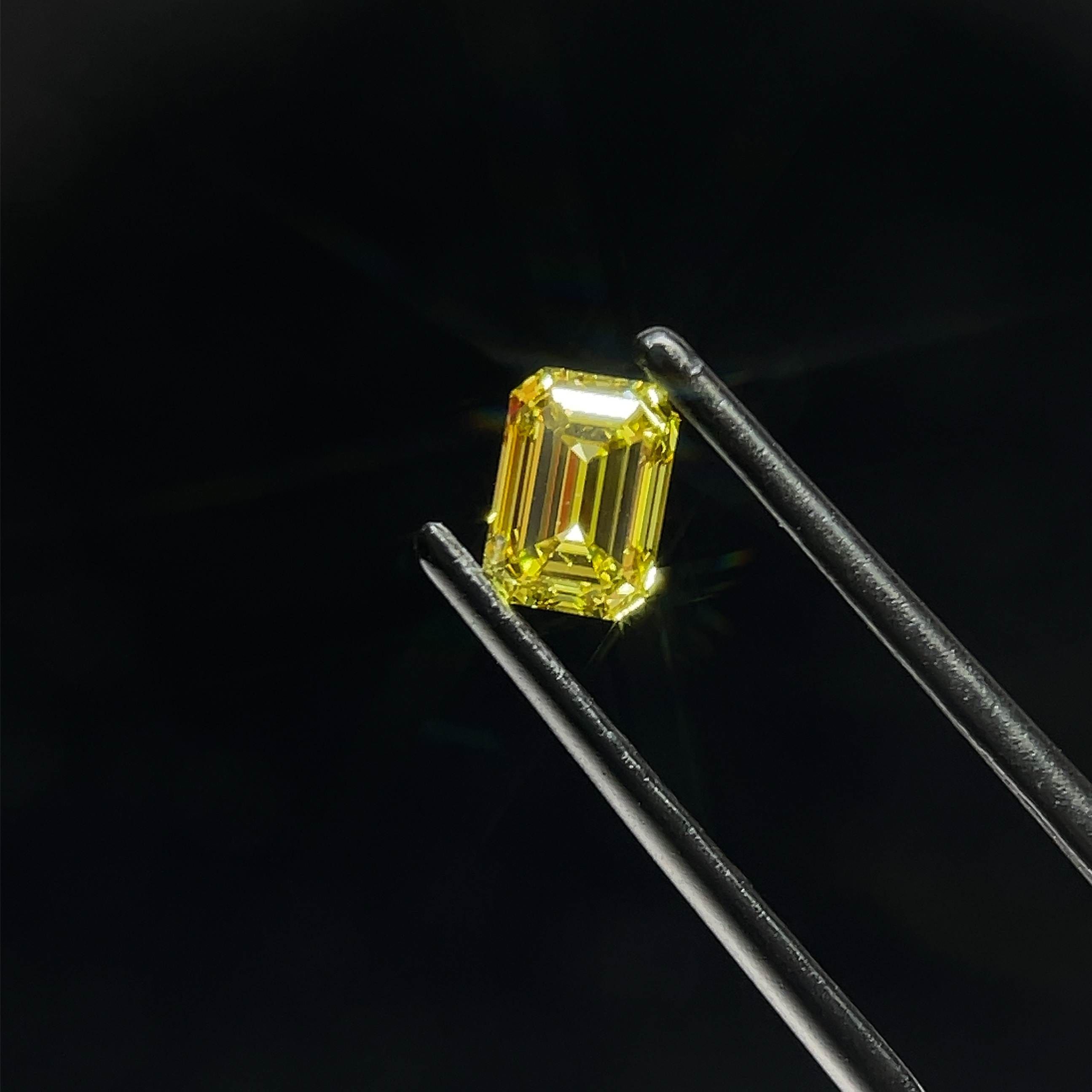 0.74 CT Fancy Green Yellow EMERALD