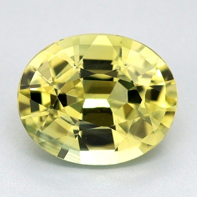 Szafir 1,01 ct, żółty, szlif owalny