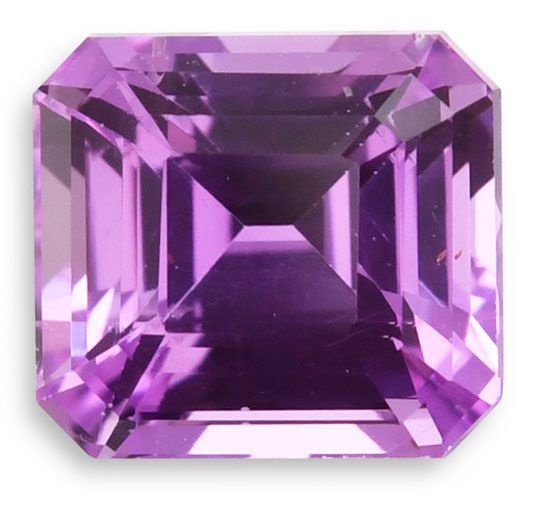 Szafir 2,54 ct, różowy, szlif szmaragdowy