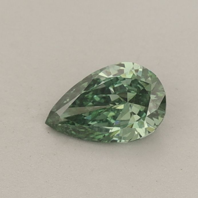 0.32 CT Fancy Vivid Green PEAR