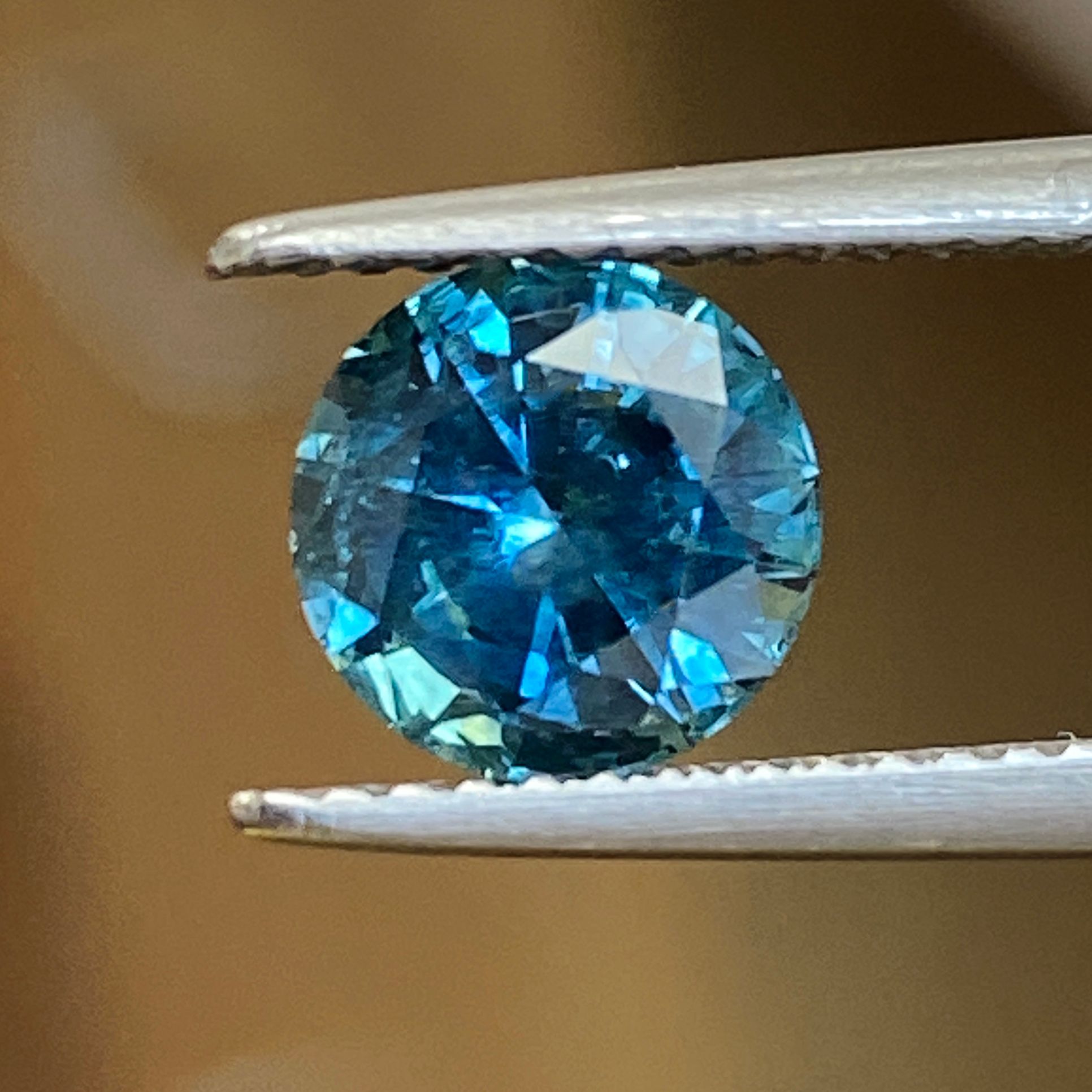 SAPPHIRE FACETED 1.77ct GREEN Blue Green EC UNITEDSTATES HEATED