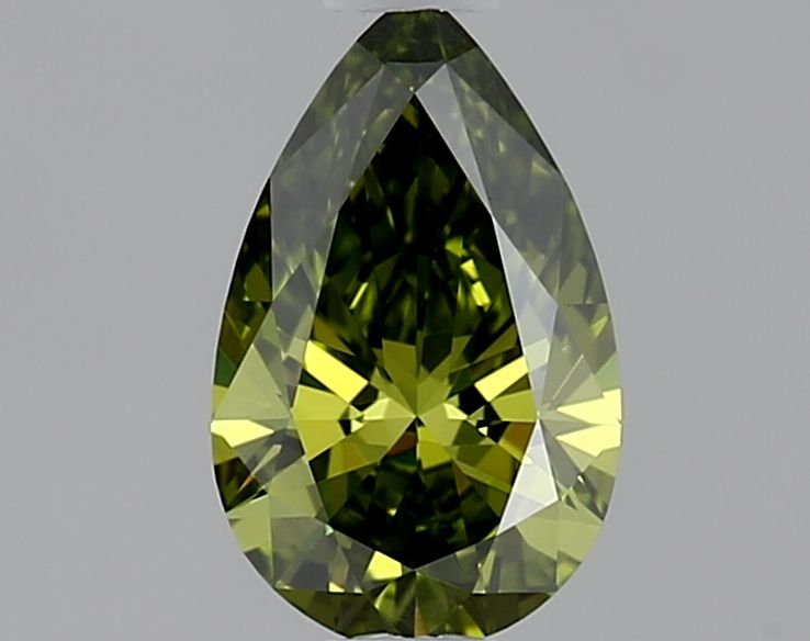 0.52 CT Fancy Vivid Green PEAR