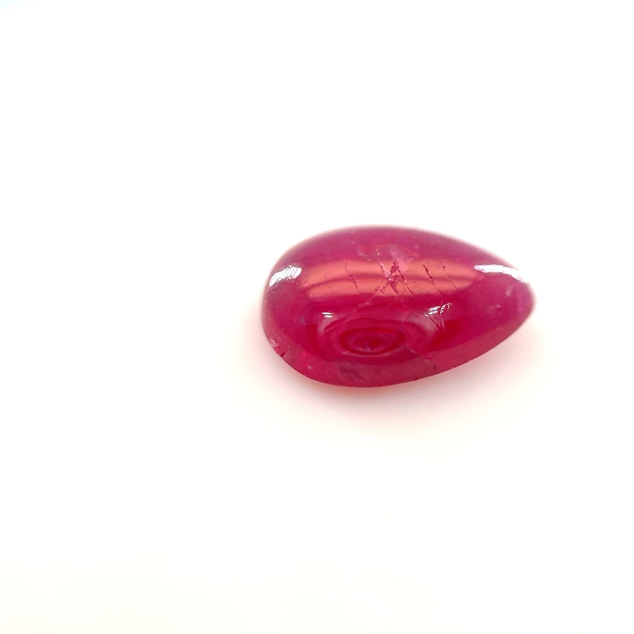 Rubin 1,31 ct, czerwony, kaboszon