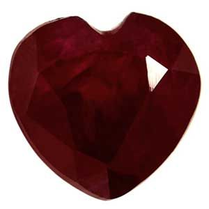 Rubin 1,22 ct, czerwony, szlif serce