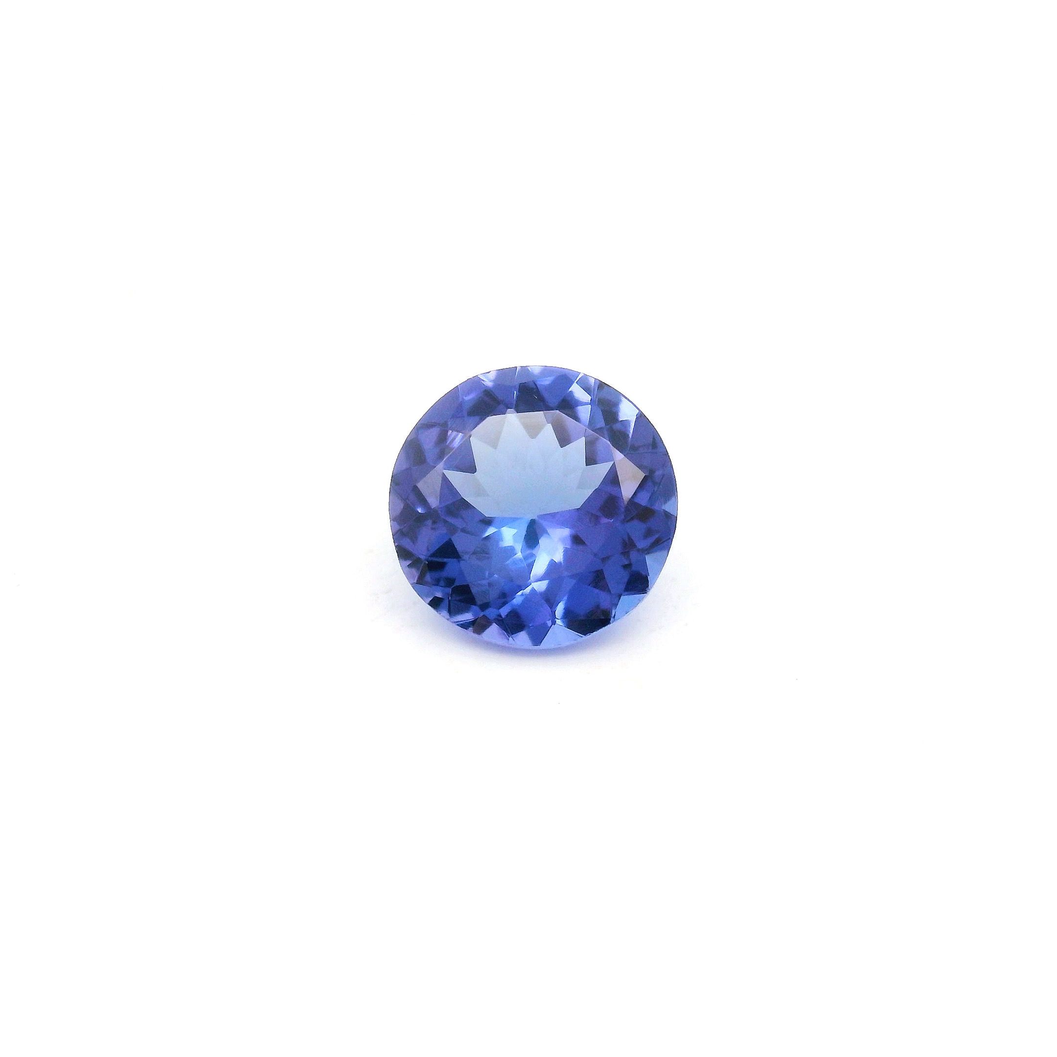 Tanzanit 1,16 ct, niebieski, szlif okrągły