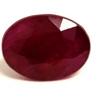 Rubin 3,96 ct, czerwony, szlif owalny