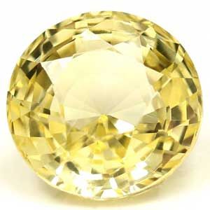 Szafir 1,77 ct, żółty, szlif okrągły