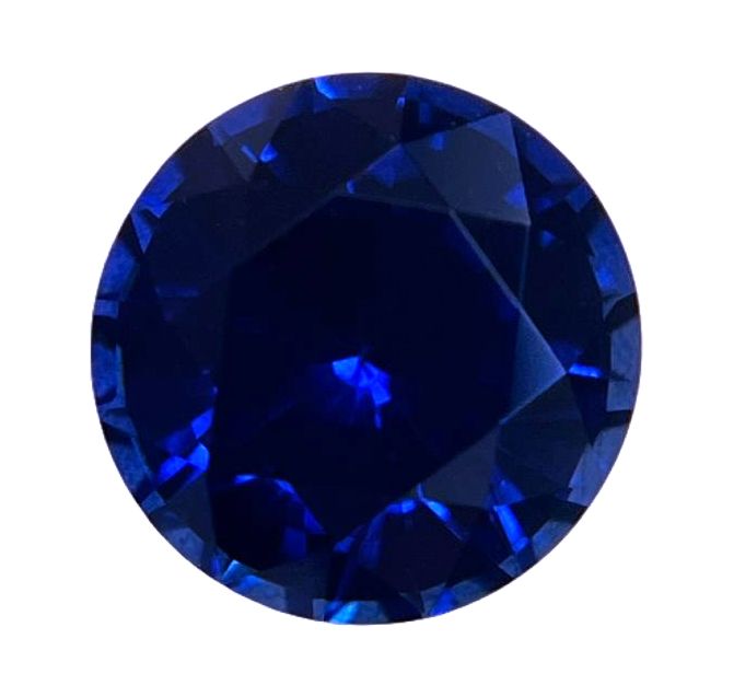 Szafir 2,64 ct, niebieski, szlif okrągły