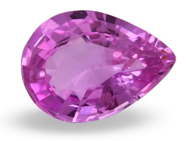 Szafir 1,55 ct, różowy, szlif gruszka