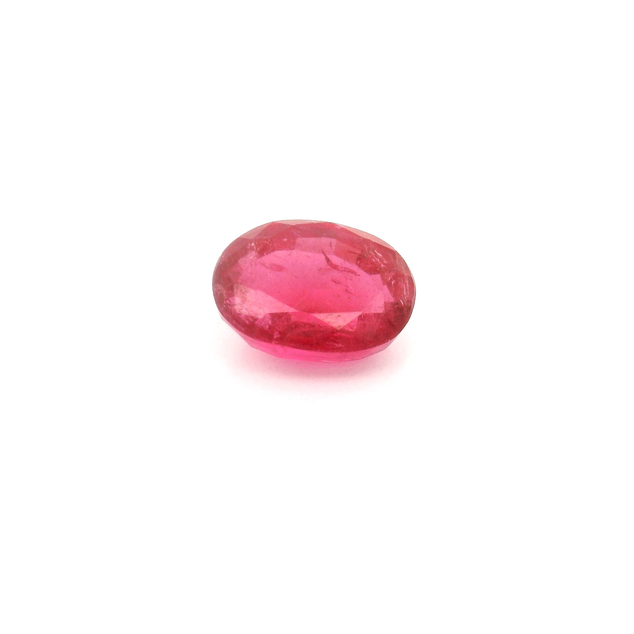 Turmalin 1,41 ct, różowy, szlif owalny