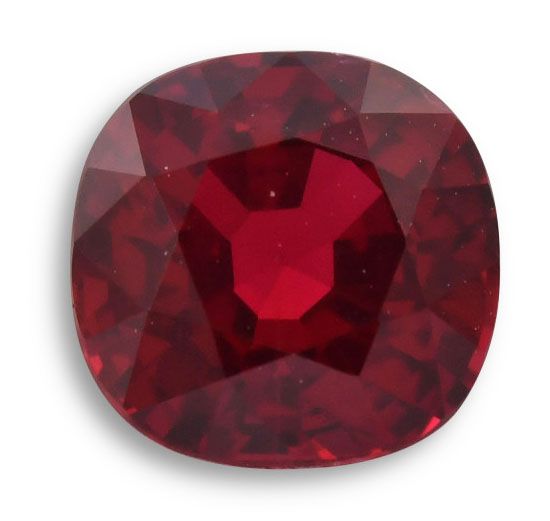Rubin 1,26 ct, czerwony, szlif cushion