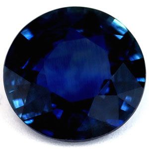 Szafir 1,09 ct, niebieski, szlif okrągły