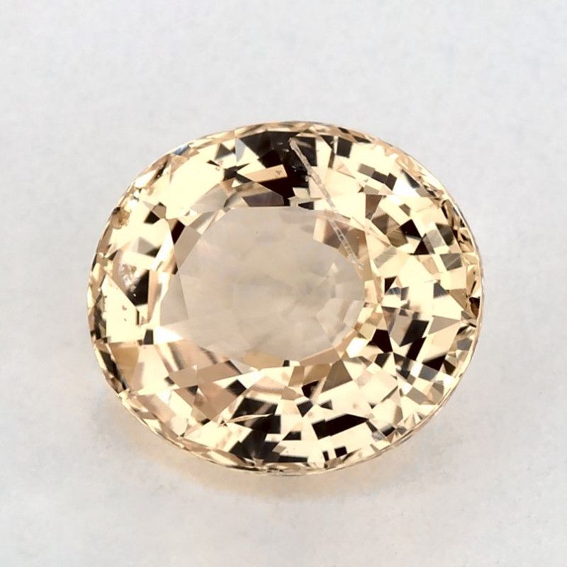 Szafir 2,19 ct, żółty, szlif owalny